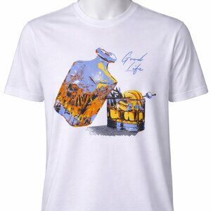 Robert Graham Men's White T Shirt Size Large BARREL AGED Style "Good Life"